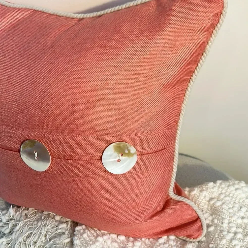 Coral Accent throw Pillow 20”x20”